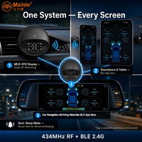 Sistema Universal de Alarma de Presión de Neumáticos TPMS, Sensor Interno de Modo Dual BLE y RF, Condiciones Extremas de Carretera, Venta al Por Mayor de Fábrica