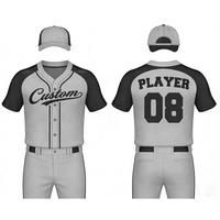 Uniformes de baseball unisexes respirants sur mesure en sublimation, grandes tailles