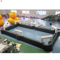 Ensemble de table de billard gonflable géante pour le plaisir des carnavals 10x5m Noir Blanc Jeu de billard gonflable
