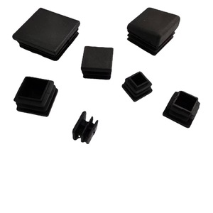 Bouchons carrés en plastique noirs pour pieds de meubles, embouts pour table, installation facile, design minimaliste - Product Image 1