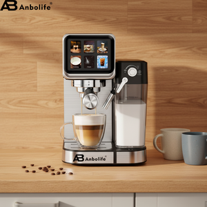 เครื่องชงกาแฟเอสเพรสโซแบบพกพา Anbolife แบบตั้งโปรแกรมได้ เครื่องทำฟองนมอัตโนมัติ ชงกาแฟเย็นแบบลาเต้ ปลั๊กแบบ EU สำหรับใช้ในบ้าน ภาษาสเปน - Product Image 3