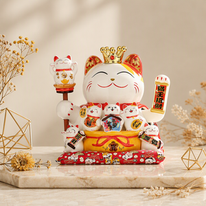Offre Spéciale chat porte-bonheur agitant un souvenir japonais pour la décoration intérieure nouvel an chinois pour les décorations de café en gros bienvenue - Product Image 6