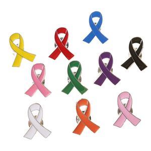 Alloy Lapel Pins with Plated Angel Engraving <b>Red</b> Pink <b>Ribbon</b> for HIV Awareness Die Cutting Printing Christmas Occasion - Product Image 4