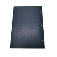 Menu en cuir PU souple de haute qualité avec logo personnalisé en or chaud et vis pour restaurant