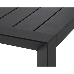 Rectangle Wood Outdoor Dining Table Waterproof Minimalist Design Iron Frame for Courtyard & Park Garden Use OT-059 French Style - Product Image 2