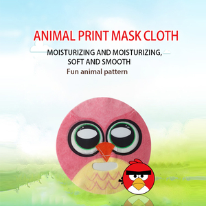 ผ้าปิดหน้าลายการ์ตูนนกหัวขวาน Y154-11 น่ารัก ตลก  วัสดุผ้าฝ้าย พิมพ์ลายได้ตามต้องการ - Product Image 4