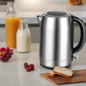 Bouilloire électrique en acier inoxydable 1,7 L 2200 W, chauffe-eau rapide avec arrêt automatique, conception sans fil pour la maison/le bureau - Product Image 5