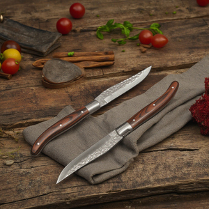 Couteau à steak GARWIN ST2699 de haute qualité, écologique, en acier inoxydable de 4,5 pouces, manche en bois Pakka, dureté HRC 50, lame forgée à la main - Product Image 4
