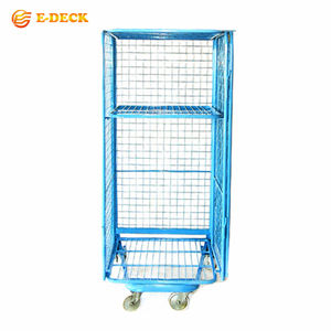 ארבעה צדדי חומר טיפול תעשיית מתכת חוט רשת מאובטח רול כלוב - Product Image 3