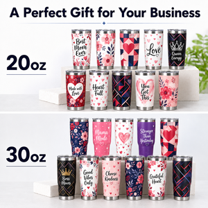 Mug de voyage isotherme réutilisable en acier inoxydable avec motif personnalisé (art, texte, cœur) pour cadeaux d'affaires et vente en gros - Product Image 2