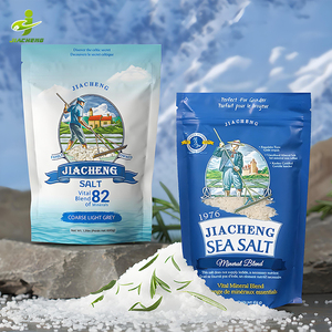 Kunden spezifisch bedruckte 100g 200g 500g 1kg Bolsa Doypack Wieder versch ließbare Dichtung Reiß verschluss Steh beutel Verpackungs tasche für Meersalz/Badesalz - Product Image 1