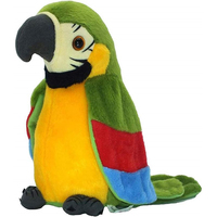 Peluche de perroquet réaliste rouge et vert personnalisable, douce et moelleuse, simulation d'oiseau, cadeau promotionnel, poupée en peluche
