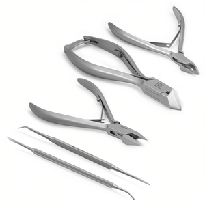 Kit d'outils de podiatrie Ariston 5 pièces ensemble Concave flèche flamme pinces à ongles en acier inoxydable doigt orteil large mâchoire ouverture hôpital - Product Image 1