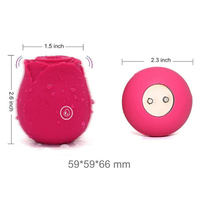 Großhandel USB-Aufladbarer Lebensmittelechter Silikon 10-Gang Rosenblüten-Vibrator für Frauen Sexspielzeug Saugende Rosen-Toys
