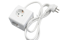 Enchufe Inteligente con Extensión USB E-Sun, Cubo con 3 Tomas de Corriente, 1 USB, 2 Puertos USB-C, Enchufe Europeo, 16A, 250V, Conexión a Tierra Estándar, Cable de 1.5m, CE, ROHS, EMC