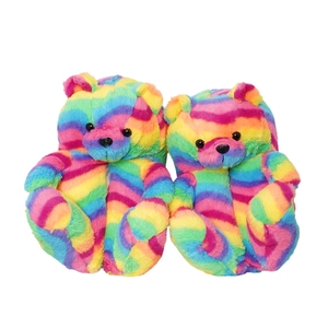 <span class=keywords><strong>Pantofole</strong></span> a Forma di Orsacchiotto in Peluche, Scarpe in Cotone Cartoon per l'Inverno - Product Image 2