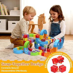 รถไฟ 3 มิติ <span class=keywords><strong>Infinity</strong></span> Racer รุ่นใหม่ 121 ชิ้น พร้อมรถ 2 คัน ชุดรถไฟไฟฟ้า 3 มิติ STEM สำหรับเด็ก ประกอบรางได้เอง - Product Image 2