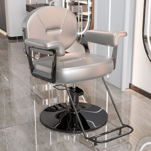 Nouvelles chaises de barbier de célébrités en ligne spéciales pouvant être surélevées, chaise de style en bois pour <span class=keywords><strong>coiffeur</strong></span>, chaises de salon de manucure dorées - Product Image 4