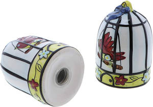 Porselen seramik kuş tuz ve biber çalkalayıcı toplayıcıları mutfak dekoru kuş kafesi - Product Image 3