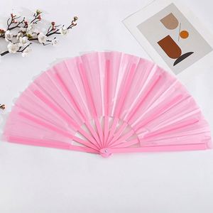 Éventail pliant classique traditionnel, écologique, en polyester et plastique, avec poignée noire, vierge pour sublimation, grand format 33 cm - Product Image 3