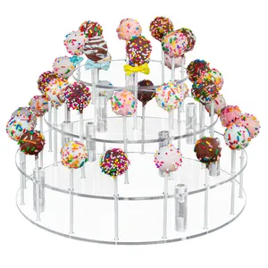 36 Hole Clear Acrylic Lollipop Holder Weddings Baby Showers Birthday Parties Anniversaries Halloween Can Cake Pop Stand Display
