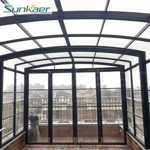 Nouveau design rétractable extérieur fermé plus verre pont soleil gazebo véranda patio enceinte terrasse couverture - Product Image 3
