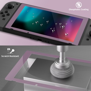 Dark Grayish Violet Border Transparent HD Clear Saver <b>Protector</b> Film Tempered Glass <b>Screen</b> <b>Protector</b> <b>for</b> <b>Nintendo</b> <b>Switch</b> Console - Product Image 1