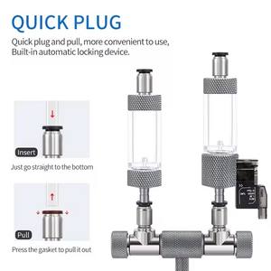 Nouveau compteur de bulles de régulateur de Co2 d'aquarium Double extrémité avec clapet anti-retour être utilisé pour la trachée de CO2 6X4mm - Product Image 6