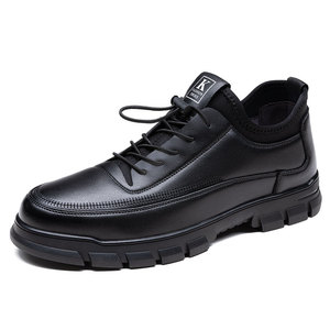 Zapatos populares para hombres, zapatos <span class=keywords><strong>de</strong></span> cuero casuales versátiles <span class=keywords><strong>de</strong></span> Parte superior baja, estilo deportivo duradero, suela gruesa adecuada para el trabajo diario y <span class=keywords><strong>o</strong></span> - Product Image 6