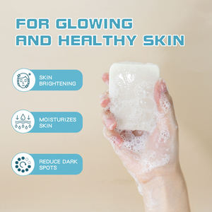 Savon pour le visage fait main blanchissant au <span class=keywords><strong>lait</strong></span> <span class=keywords><strong>de</strong></span> riz avec marque distributeur collagène biologique naturel glutathion Swiftlet - Product Image 4
