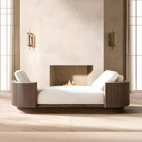 Nouveau design, canapé-lit rembourré en bois massif de style moderne, personnalisable pour chambre à coucher et salon