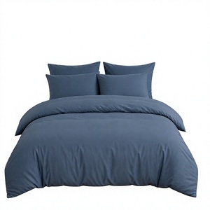 Poland Local Stock 3 Piece Cotton <b>Bedding</b> Set <b>Queen</b> <b>Size</b> Slate Blue Comforter EU Dropshipping - Product Image 1