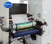 Imprimante papier haute vitesse, plastique, 5 couleurs, machine d'impression d'étiquettes flexo automatique rouleau-à-rouleau avec découpe