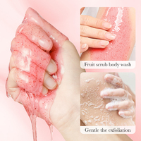 OEM SADOER Marque Privée Luxe Soins de la Peau Parfumé Éclaircissant Kiwi Gel Douche Exfoliant Savon Liquide Bain et Douche