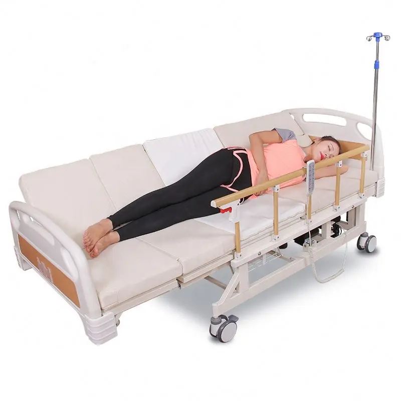 Marco de cama de tubo de acero grueso, cama médica multifunción, fabricante