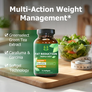 Pilules amincissantes de qualité supérieure pour la réduction de la graisse, soutien triple pour la gestion saine du poids avec extrait de Garcinia - Product Image 3