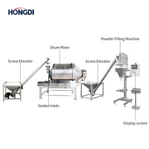 Mélangeur à tambour de traitement chimique avec palan-Système de remplissage semi-automatique pour poudre et particules - Product Image 3