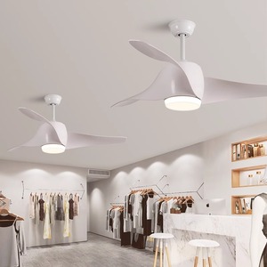 Modern Minimalist <b>Ceiling</b> <b>Fan</b> Light With Led Fixed Blade For Living Room And Dining Room - Product Image 2