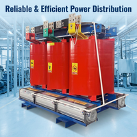 Transformateur triphasé sec personnalisable série SCB 10kV/415V à enroulement en cuivre et résine coulée pour distribution électrique