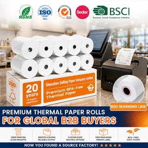 Rollo de Papel Térmico para Recibos de Vela 56 * 75 56X13 Mt 57Mm X 38Mm 57 X 22 Hasta 57 * 40 58Mm 57X40 - Product Image 4