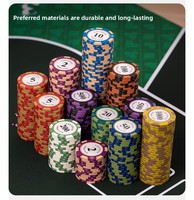 Jetons de jeu en argile de qualité supérieure, multicolores, lavables, pour Mahjong, cartes de comptage, jetons multifonctionnels pour Texas Poker et loisirs intérieurs