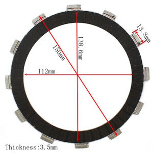 Placa de fricción de embrague de motocicleta, accesorio para Honda CB750 CB400 <span class=keywords><strong>VFR1200</strong></span> CBR1000 VTEC400 CB-1 CBR23 CB1300 Suzuki VX800 Kawasaki KX250F - Product Image 3