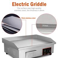 Plaque de cuisson électrique commerciale HUAZE 110V 3000W, 22 pouces, en acier inoxydable, avec arrêt automatique et double zone de cuisson
