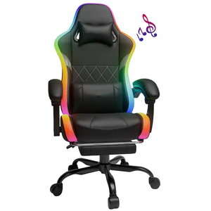 Ajunion Hot-Bán Chơi Game Ghế Với Đèn LED Sillas Cao Trở Lại Ergonomic Xoay RGB Chơi Game Ghế Ghế Văn Phòng Cho Người Lớn - Product Image 1