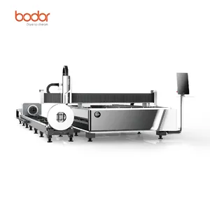 Bodor máquina cortadora de folha e tubo A-T, econômica, máquina de corte a laser de fibra de metal bodor de alta qualidade