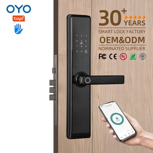 Serrure de porte électrique intelligente OYO pour <span class=keywords><strong>appartement</strong></span> en Asie du Sud-Est, étanche IP65, avec empreinte digitale et Wi-Fi, pour porte en bois - Grande Vente - Product Image 1