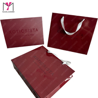 Sac à main de luxe personnalisé avec logo UV et boîte d'emballage pour perruque d'extension de cheveux rouge