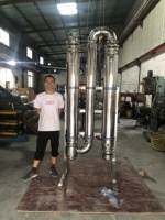 Évaporateur à film tombant en acier inoxydable 304, homologué ASME, 200 L/h, double joint mécanique, polissage miroir, pour vide