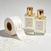 Étiquettes autocollantes en vinyle pour parfums, autocollants cosmétiques, logo personnalisé, emballage de flacons en verre