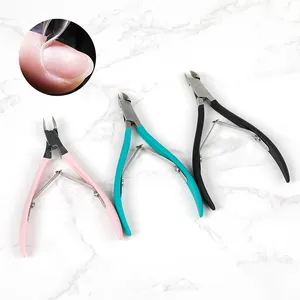 Custom private logo high quality titanium scissors set best seller professional stainless steel acrylic nail cuticle nippers